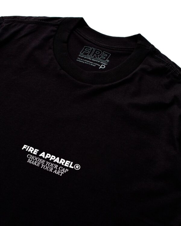 Camiseta Básica Fire Choose Your Cap - (Preto)
