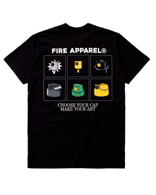 Camiseta Básica Fire Choose Your Cap - (Preto)