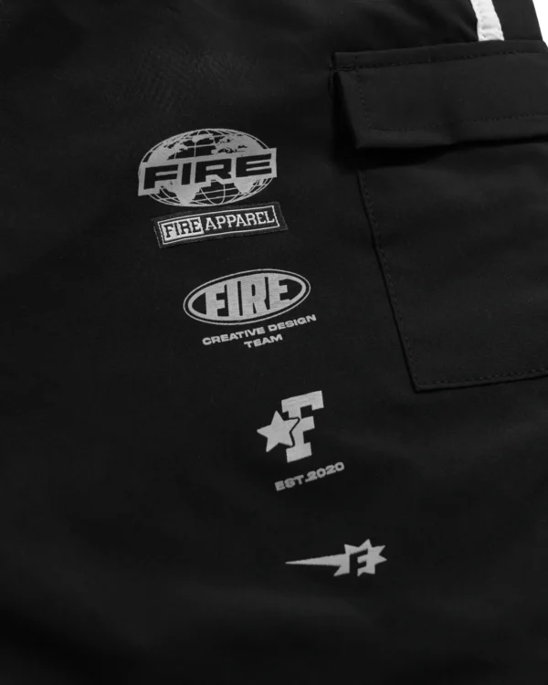 Bermuda Fire Tactel Forrada Logos (Preto)